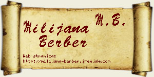 Milijana Berber vizit kartica